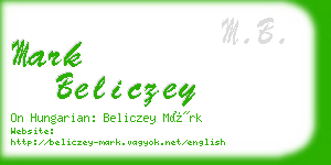 mark beliczey business card